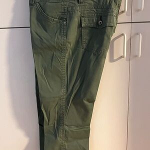 Women's Olive Green Crop Pants - Size 12